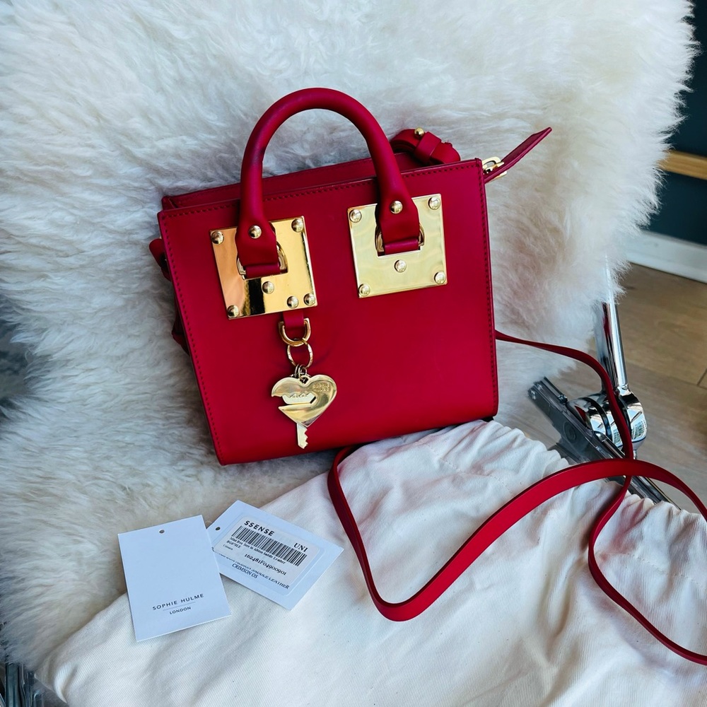 Sophie Hulme Red Mini Albion Box Tote